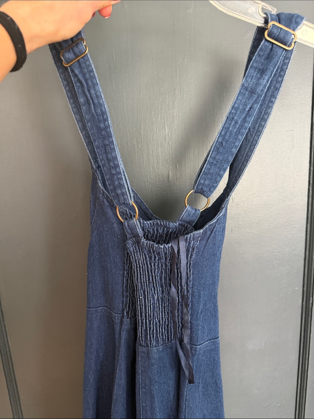 Corset denim midi dress - Picture 2 of 3
